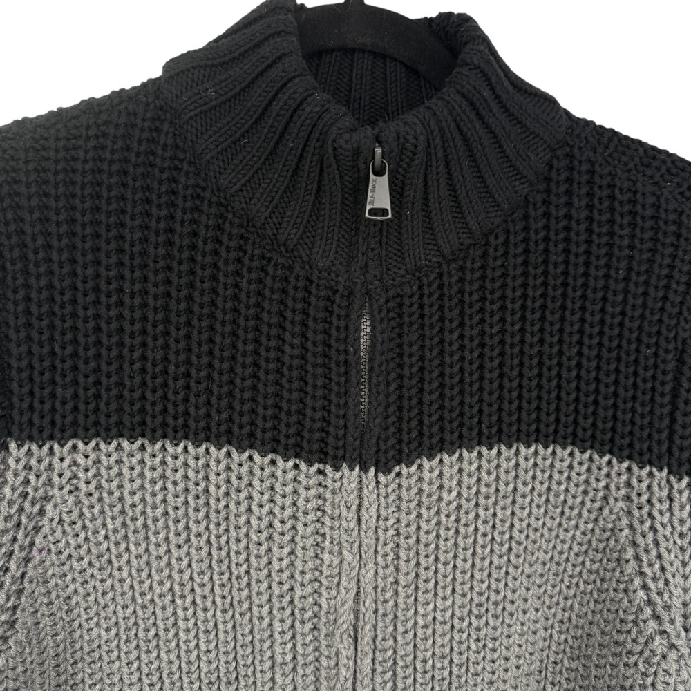 Alp N Rock Women XL Full Zip Chunky Knit Cardigan Sweater Organic Cotton Blend - Picture 4 of 8